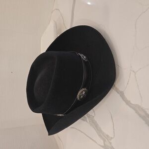 VTG Sears & Roebuck 100% Wool Felt Gambler Cowboy Boho Festival Hat